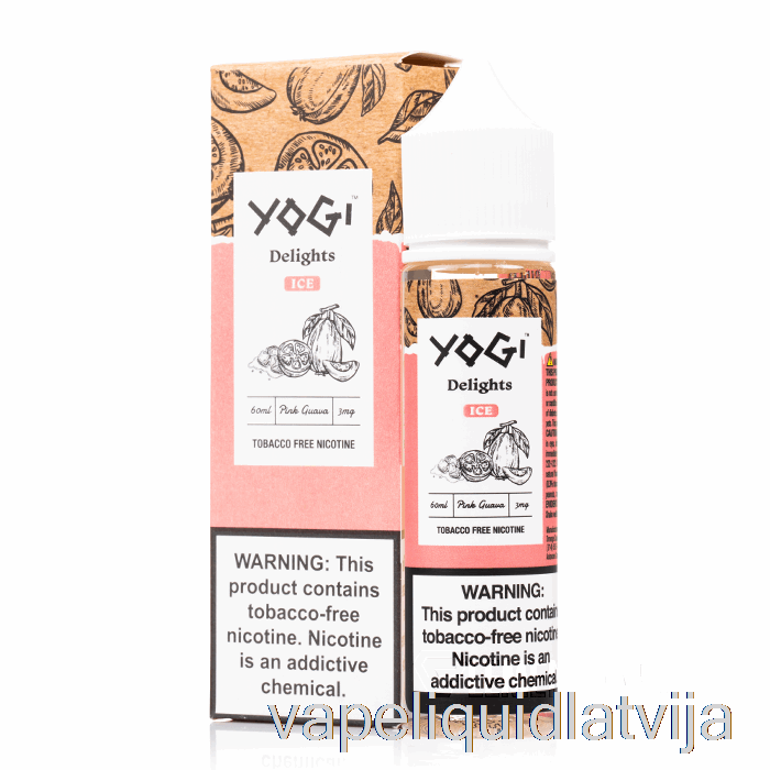 Rozā Gvajaves Ledus - Yogi Delights - 60ml 6mg Vape šķidrums